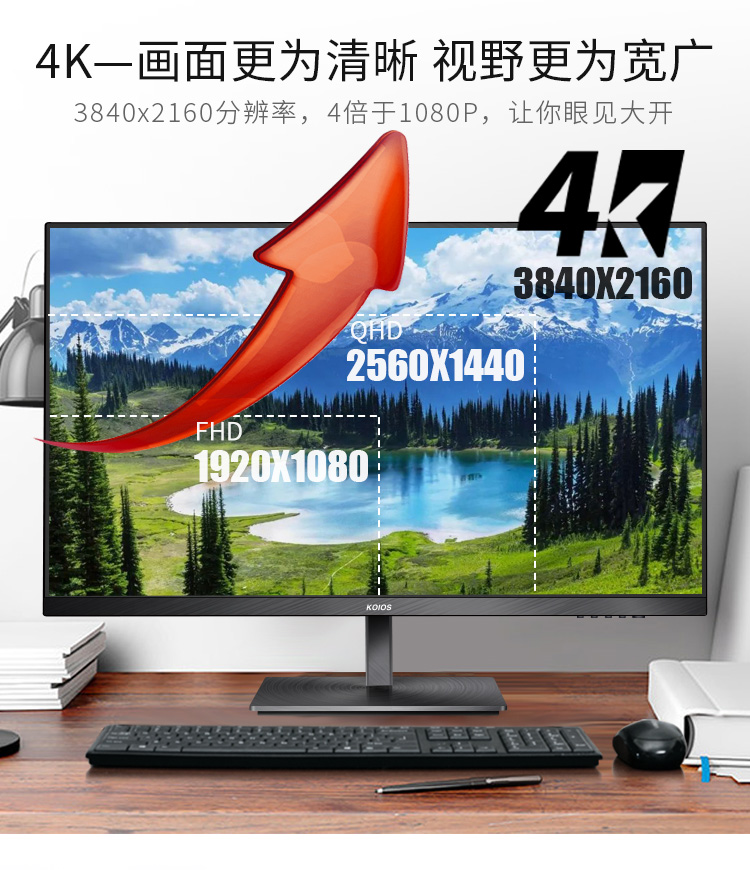KOIOS K2721UB 27 Inch 4K Monitor 60Hz Design Desktop LCD PC Display IPS Screen 3840*2160 Monitors For Computer Swivel Lift Stand Type-C插图8