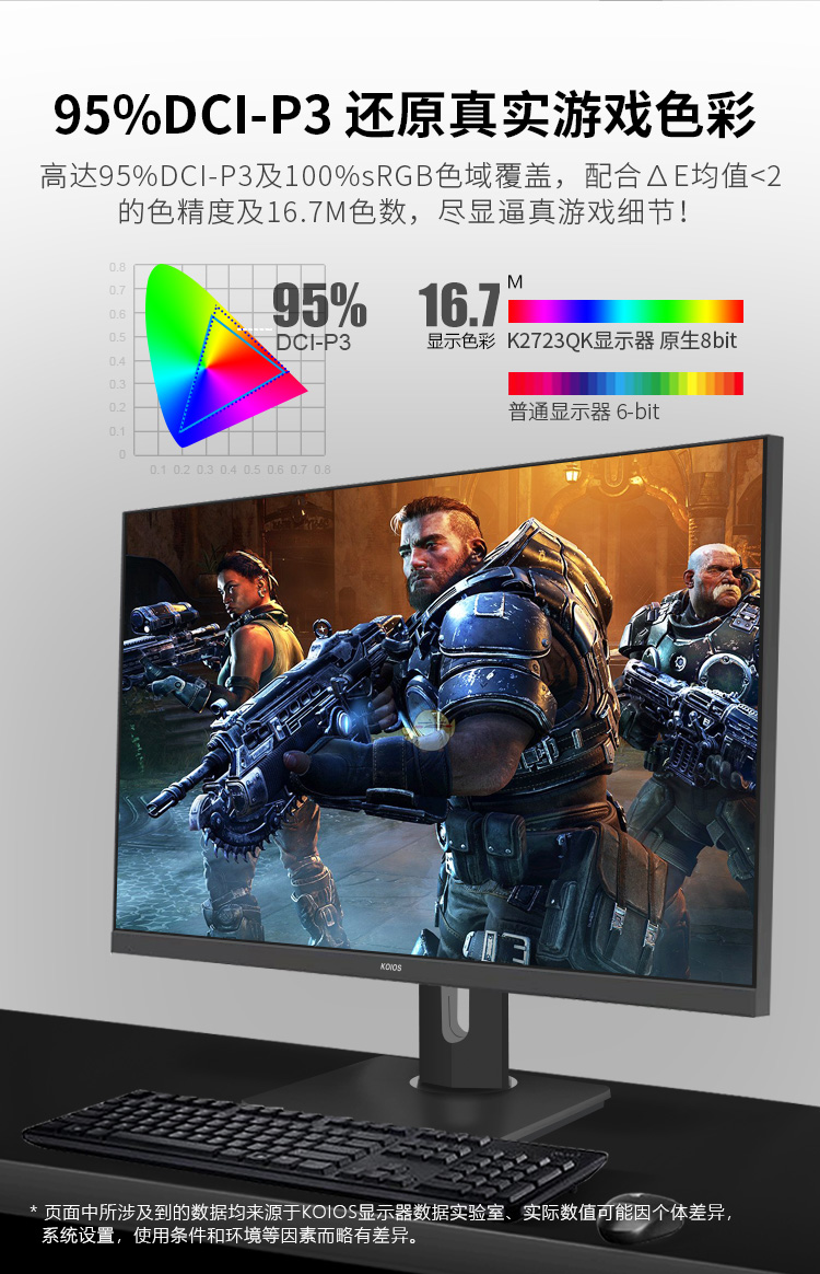 KOIOS K2723QK 27 Inch 2K 180Hz Gaming Monitor IPS Screen 1ms Narrow Bezel Lifting rotary display 2560*1440插图10